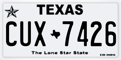 TX license plate CUX7426