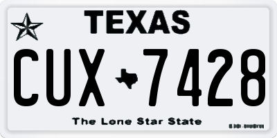 TX license plate CUX7428