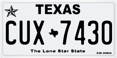 TX license plate CUX7430