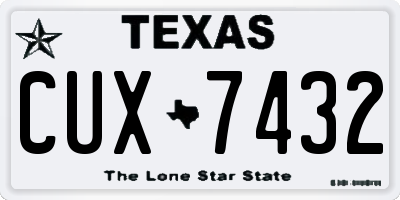 TX license plate CUX7432