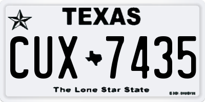 TX license plate CUX7435