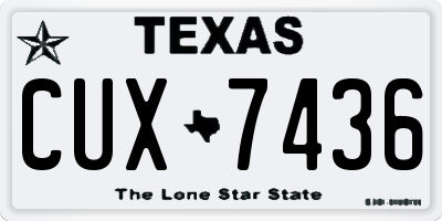 TX license plate CUX7436