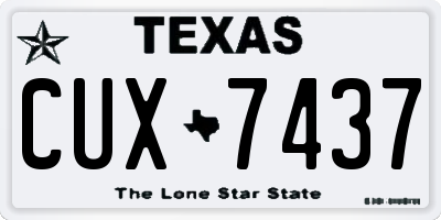 TX license plate CUX7437