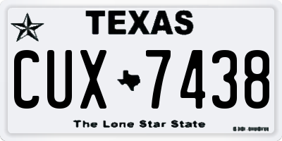 TX license plate CUX7438