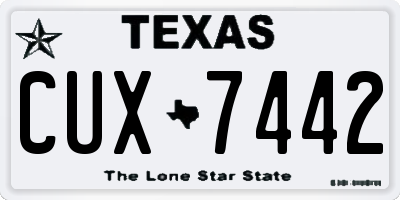 TX license plate CUX7442