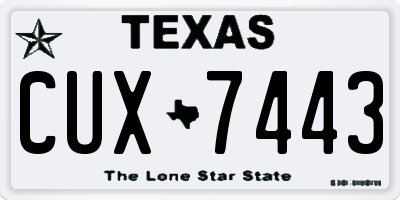 TX license plate CUX7443