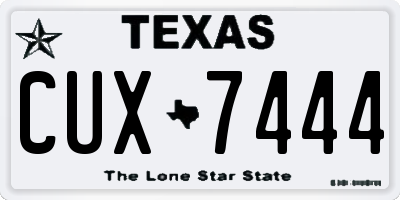 TX license plate CUX7444