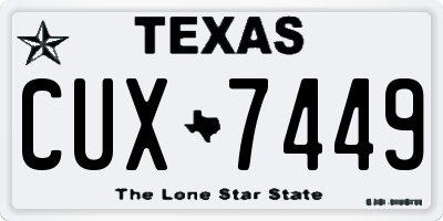 TX license plate CUX7449