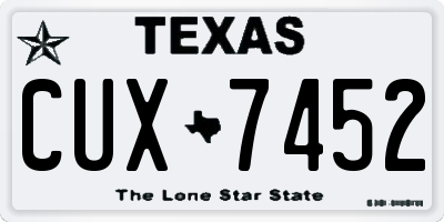 TX license plate CUX7452