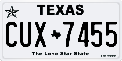TX license plate CUX7455