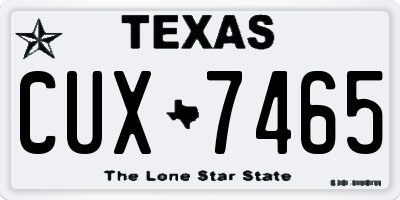 TX license plate CUX7465