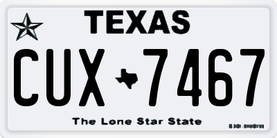 TX license plate CUX7467