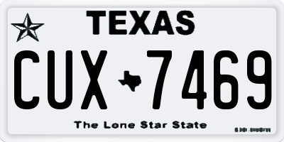 TX license plate CUX7469