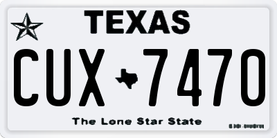 TX license plate CUX7470