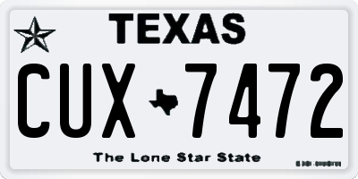 TX license plate CUX7472