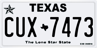 TX license plate CUX7473