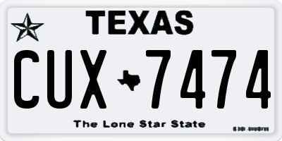 TX license plate CUX7474
