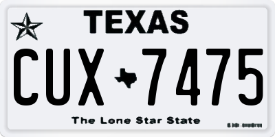 TX license plate CUX7475
