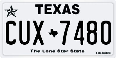 TX license plate CUX7480