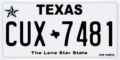 TX license plate CUX7481