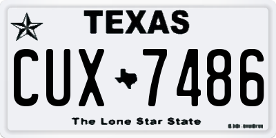 TX license plate CUX7486