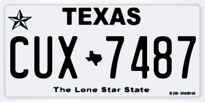 TX license plate CUX7487
