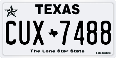 TX license plate CUX7488