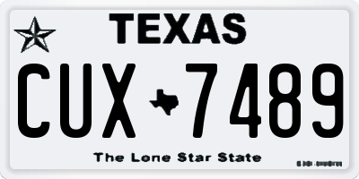 TX license plate CUX7489