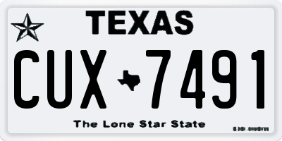 TX license plate CUX7491