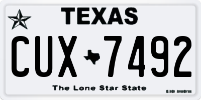 TX license plate CUX7492