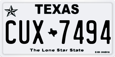 TX license plate CUX7494