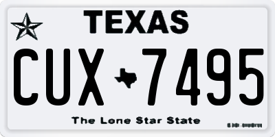 TX license plate CUX7495