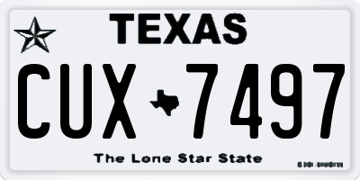 TX license plate CUX7497