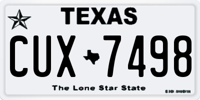 TX license plate CUX7498
