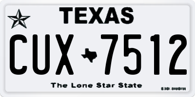 TX license plate CUX7512