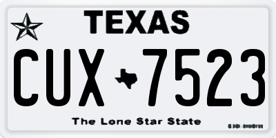 TX license plate CUX7523