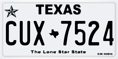 TX license plate CUX7524