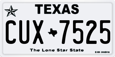 TX license plate CUX7525