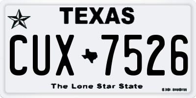 TX license plate CUX7526
