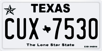 TX license plate CUX7530