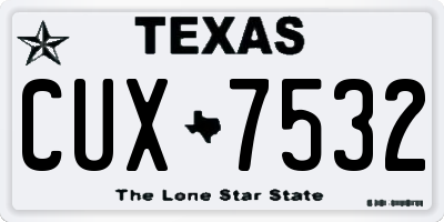 TX license plate CUX7532