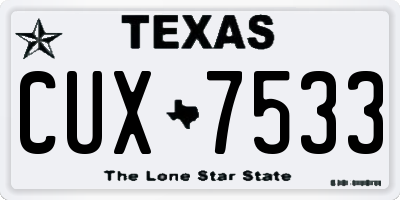 TX license plate CUX7533
