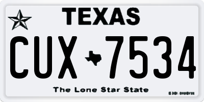 TX license plate CUX7534