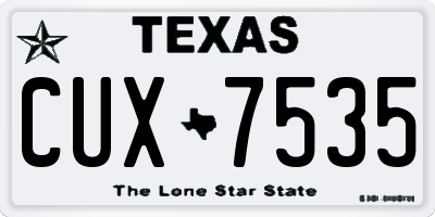 TX license plate CUX7535