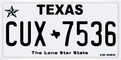 TX license plate CUX7536