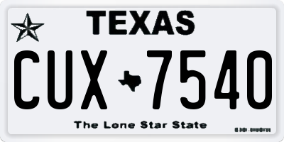 TX license plate CUX7540