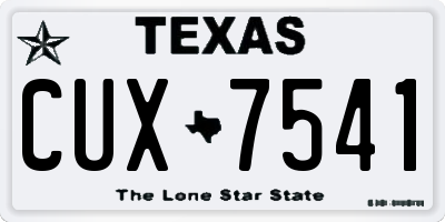 TX license plate CUX7541