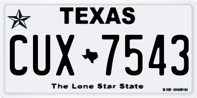 TX license plate CUX7543