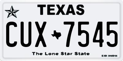 TX license plate CUX7545