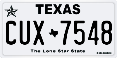 TX license plate CUX7548